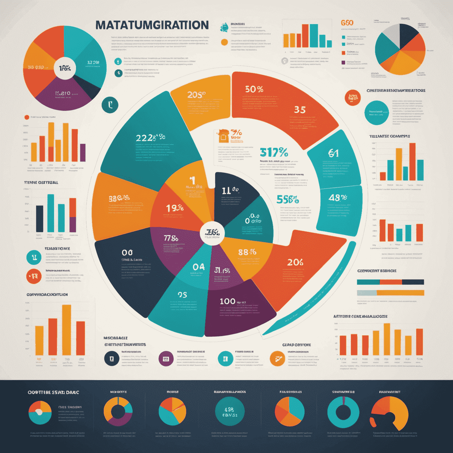 A colorful and engaging infographic showcasing various data visualization techniques, including charts, icons, and illustrations, demonstrating the transformation of complex data into a visually appealing story