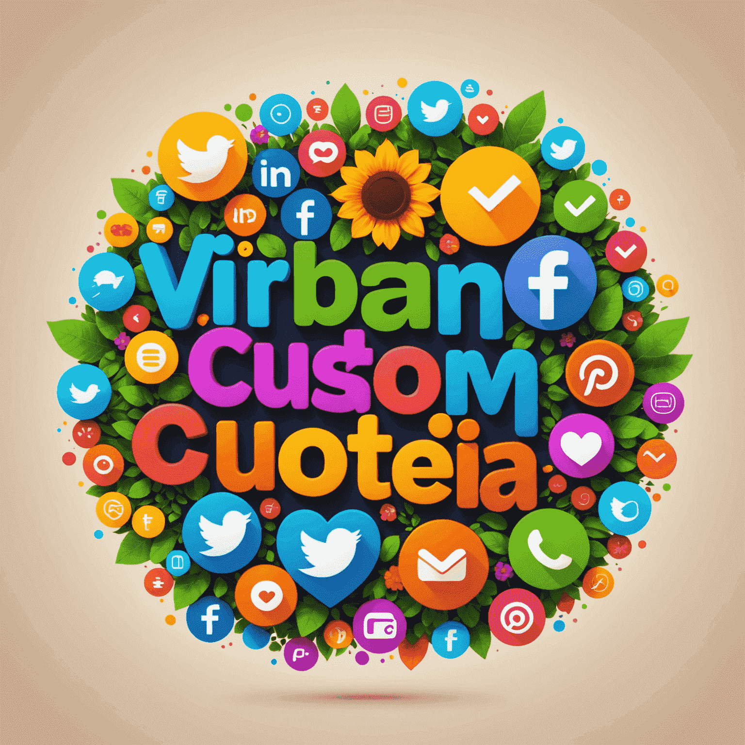 Vibrant custom graphics for various social media platforms
