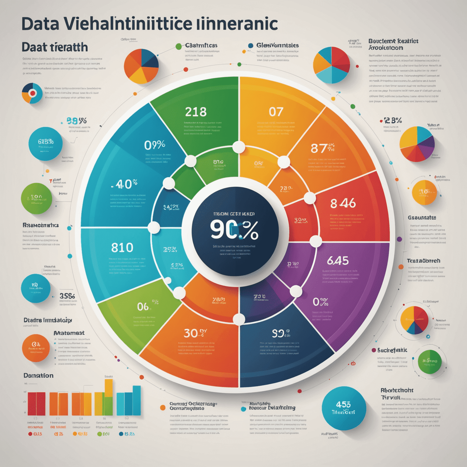 Colorful and informative infographic showcasing data visualization techniques